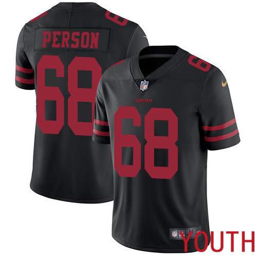 San Francisco 49ers Limited Black Youth Mike Person Alternate NFL Jersey #68 Vapor Untouchable->women nfl jersey->Women Jersey